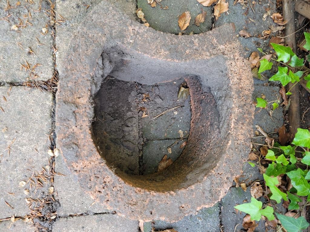 Robuuste stenen bloembak voor tuin of terras, Tuin en Terras, Ophalen, Gebruikt, Minder dan 60 cm, Balkon