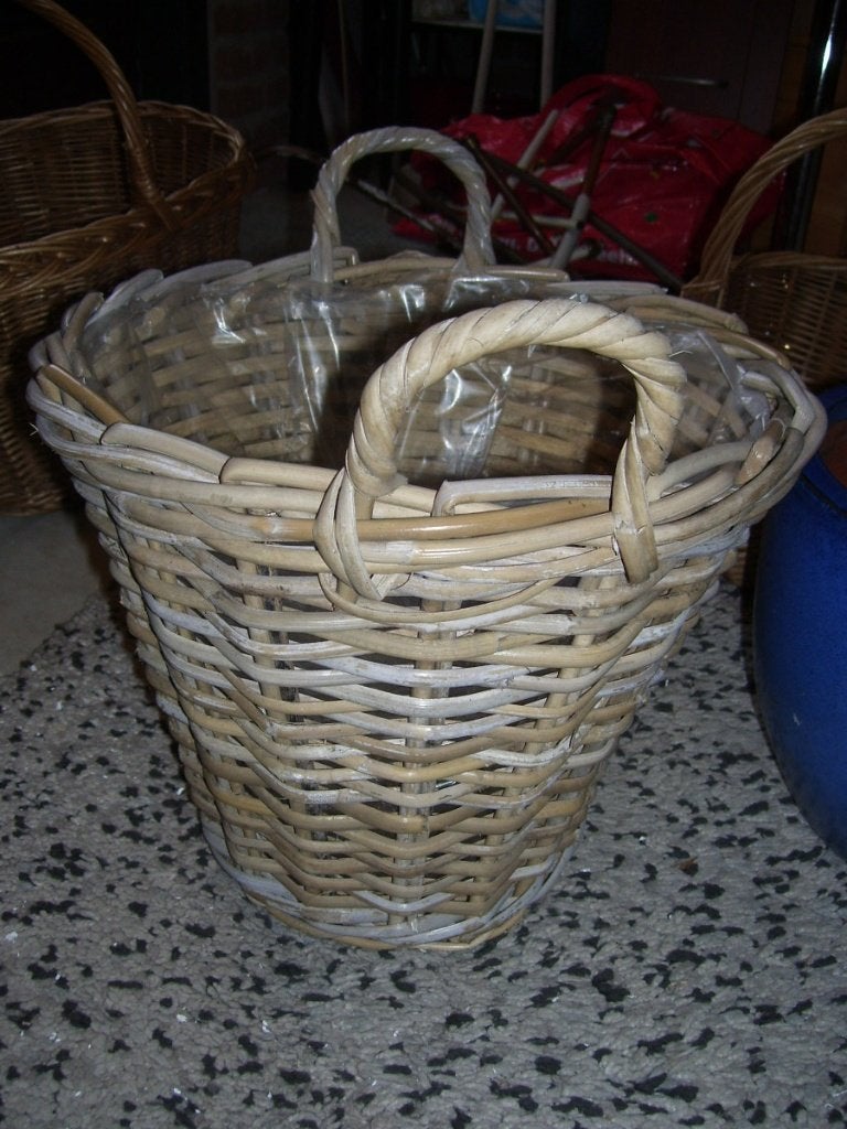 PLANTEN MAND WICKER, Overige materialen, Minder dan 60 cm, Rond, Ophalen of Verzenden