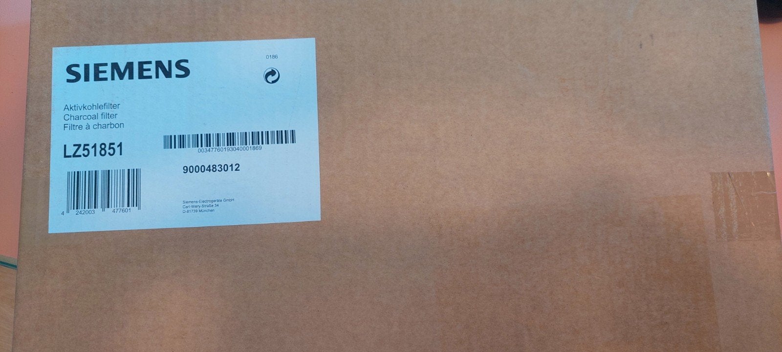 Siemens Koolstoffilter LZ51851, Ophalen of Verzenden, Nieuw, Inbouw, Overige typen