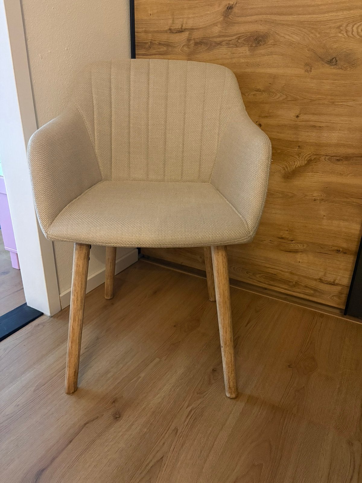 4x beige stoelen van jysk, Huis en Inrichting, Ophalen, Zo goed als nieuw, Overige kleuren, Vier