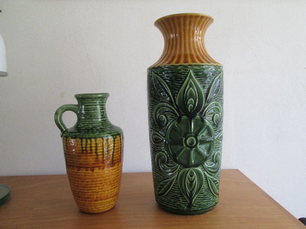 Vintage / Vazen set van BAY west-germany 70er jaren, Ophalen of Verzenden, Zo goed als nieuw