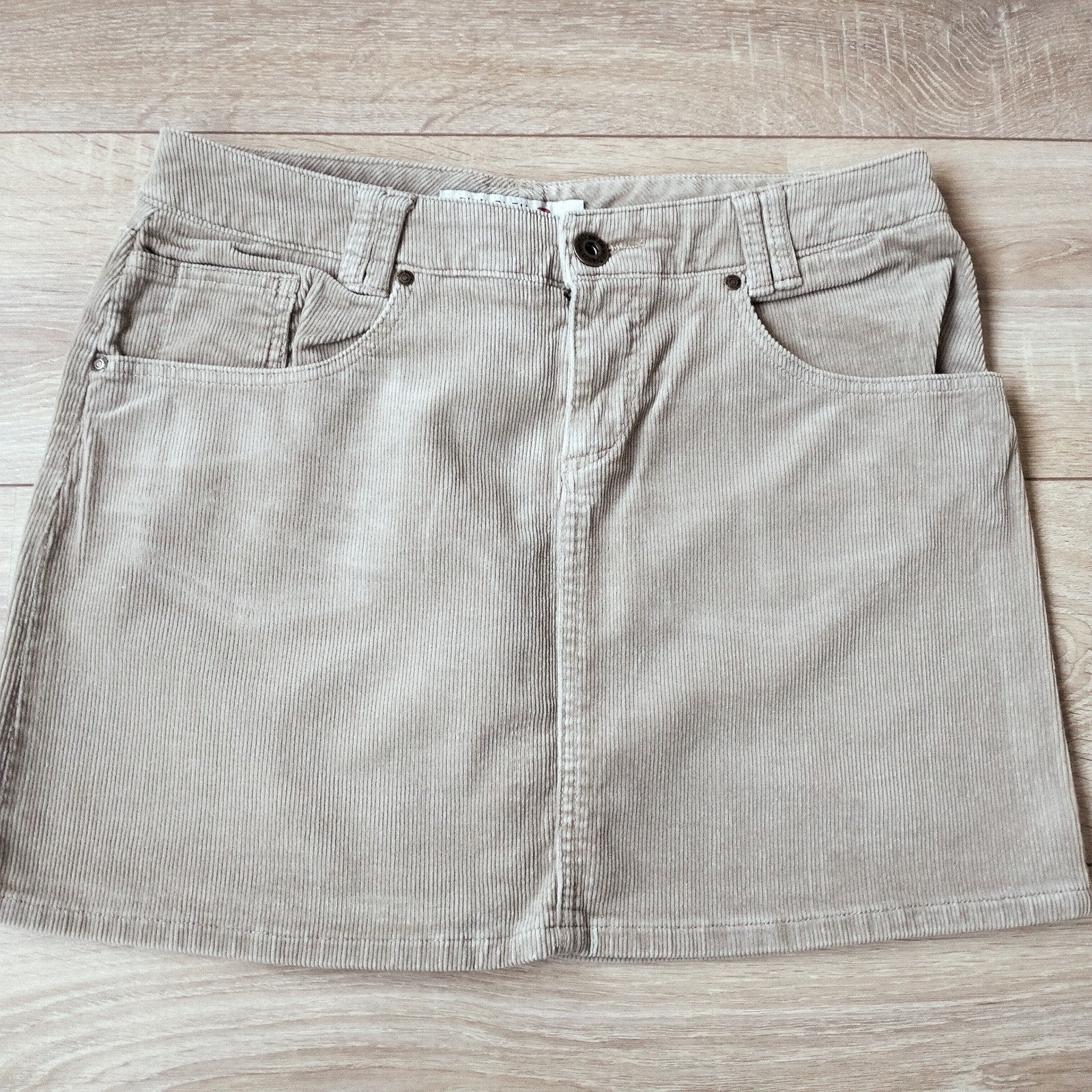 bien bleu kort corduroy rokje mt 40 zgan beige, Maat 38/40 (M), Beige, Ophalen of Verzenden, Zo goed als nieuw