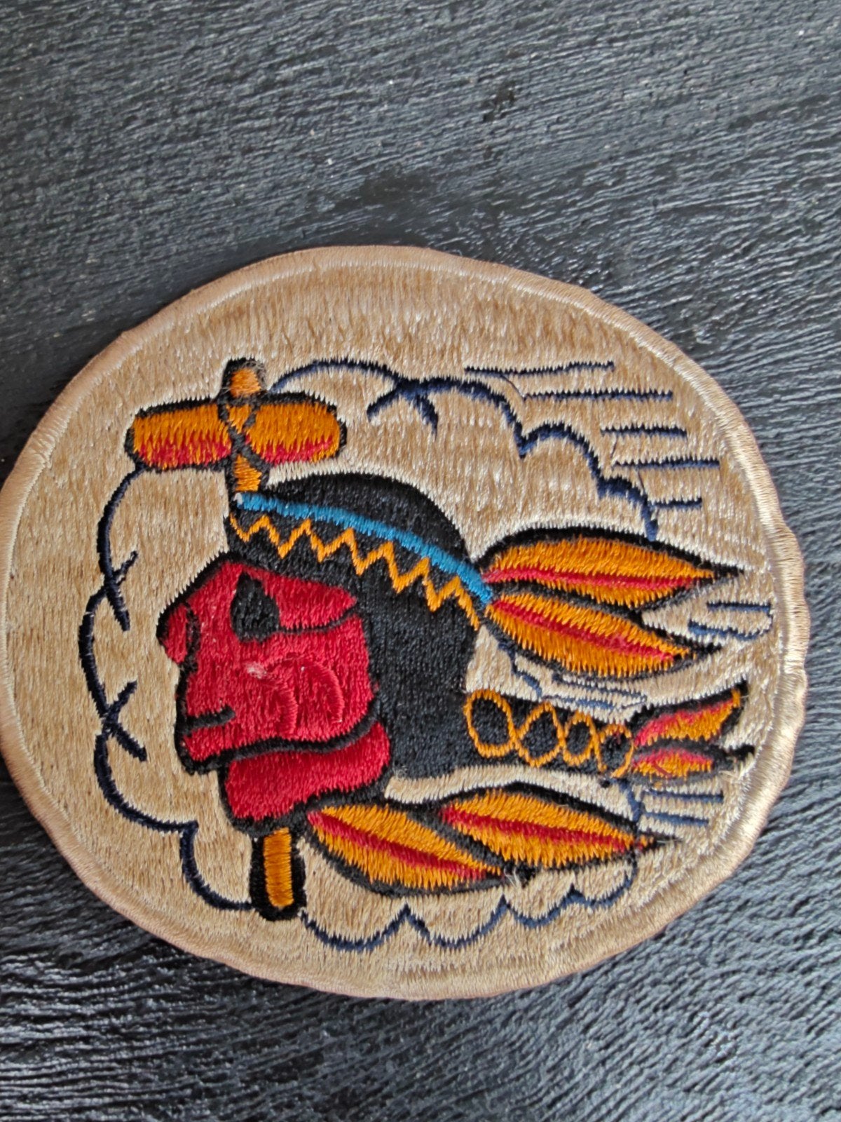 Flight Patch - USAAF - Indian Head - 21st Pursuit Squadron,, Verzamelen, Ophalen of Verzenden, Luchtmacht, Amerika, Embleem of Badge