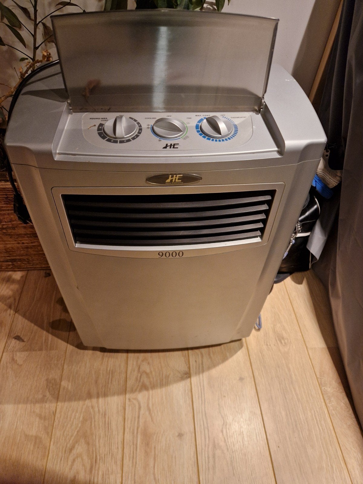 Mobiele airco HE 9000 met slang, gebruikt maar werkt prima, Ophalen, Gebruikt, Minder dan 60 m³, 3 snelheden of meer