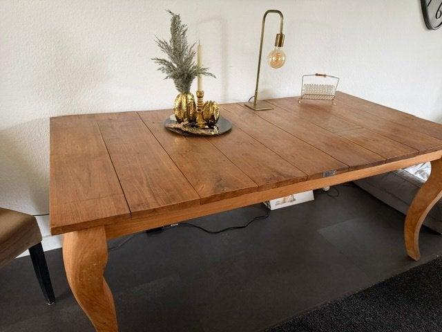eetkamer tafel, Huis en Inrichting, Tafels | Eettafels, Ophalen, Teakhout, 50 tot 100 cm, Zo goed als nieuw