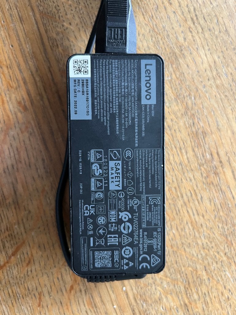 USB-C 65W Adapter Oplader (Lenovo), Computers en Software, Laptop-opladers, Ophalen of Verzenden, Zo goed als nieuw, Lenovo