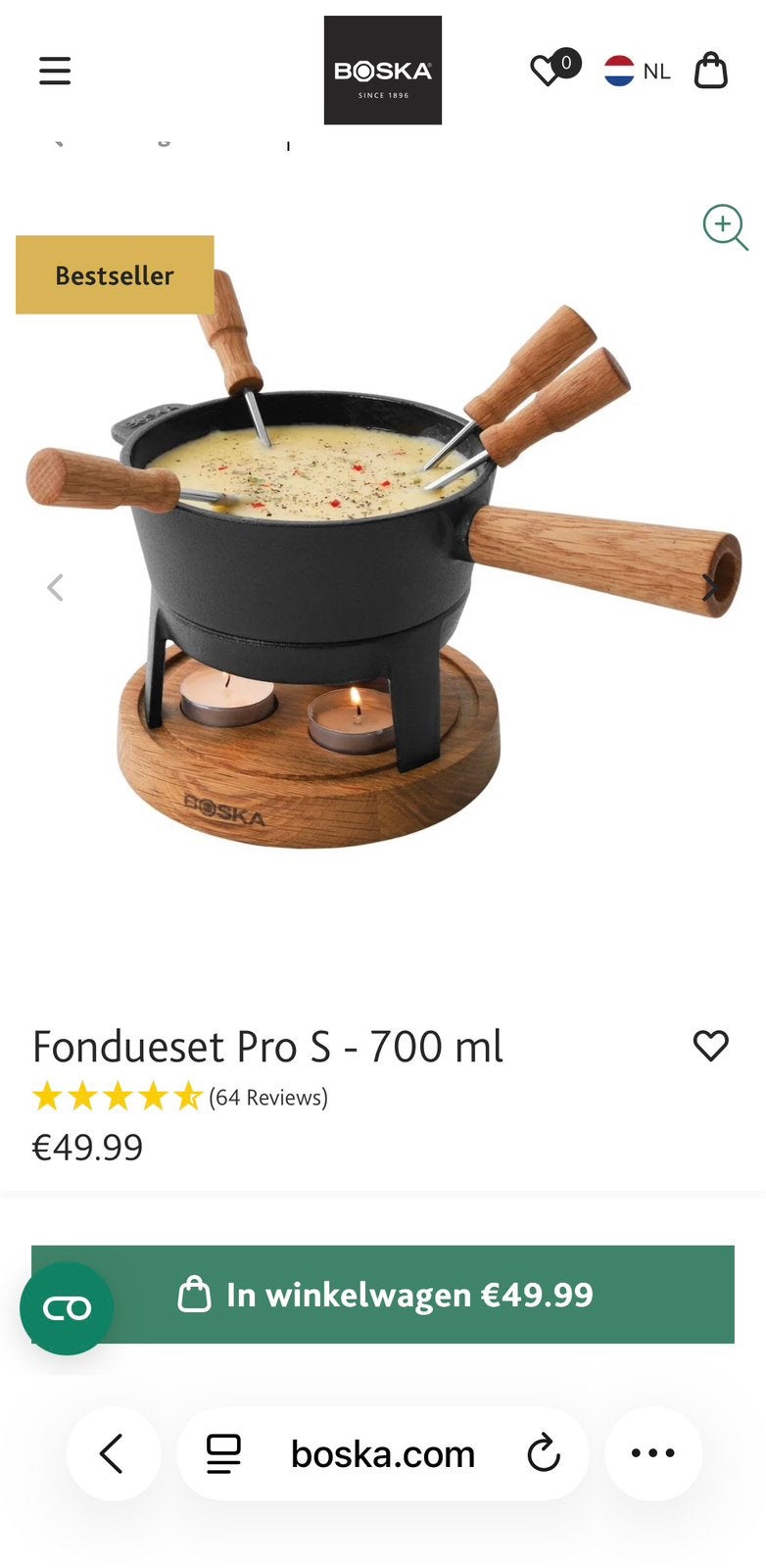 NIEUW in doos: Boska Fondueset Pro S, Ophalen of Verzenden, Nieuw, Brander, Fondueset