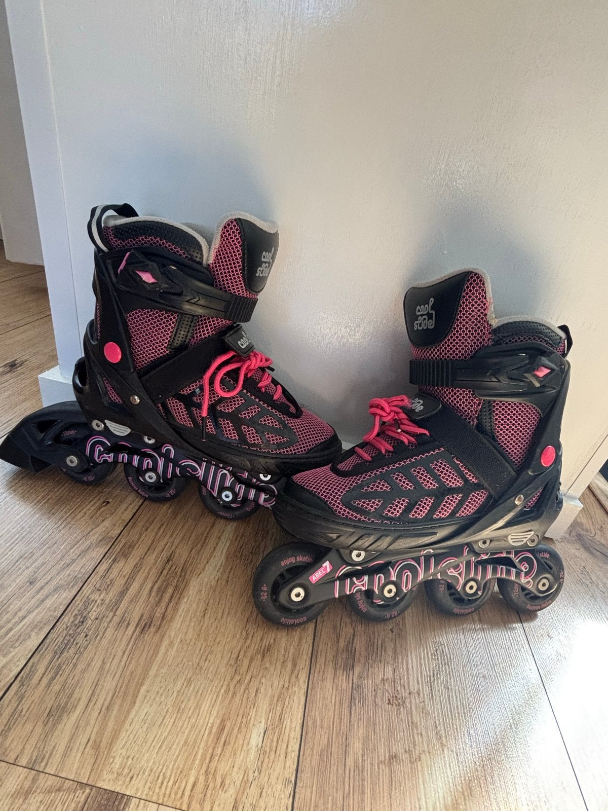 Cool Slide inline skates - zwart/roze - verstelbaar, Kinderen, Inline skates 4 wielen, Ophalen, Overige merken