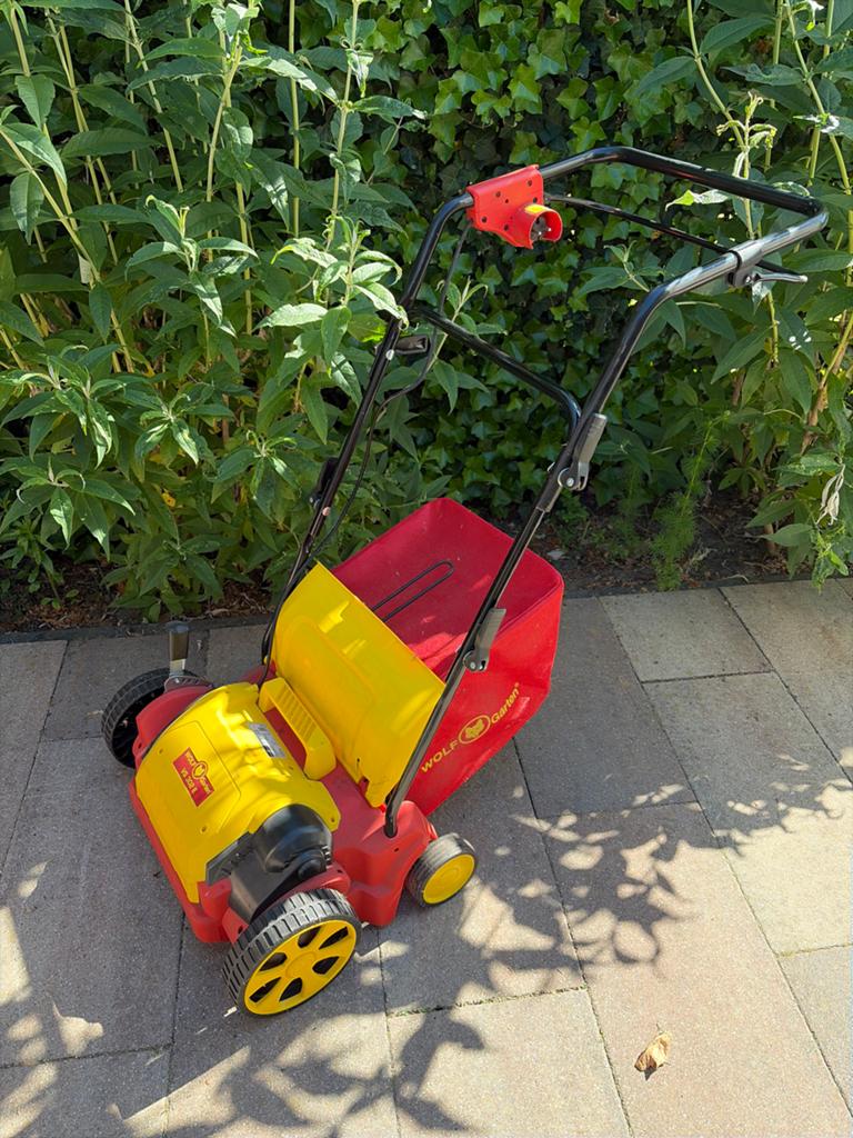 WOLF-Garten Elektrische verticuteermachine, Tuin en Terras, Grasmaaiers, Ophalen, Cirkelmaaier, Elektrische grasmaaier, Zo goed als nieuw