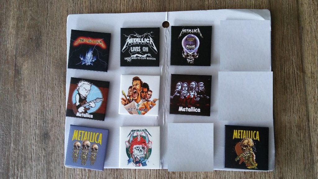 Metallica hardrock rock logo buttons badge speld muziek, Ophalen of Verzenden, Zo goed als nieuw