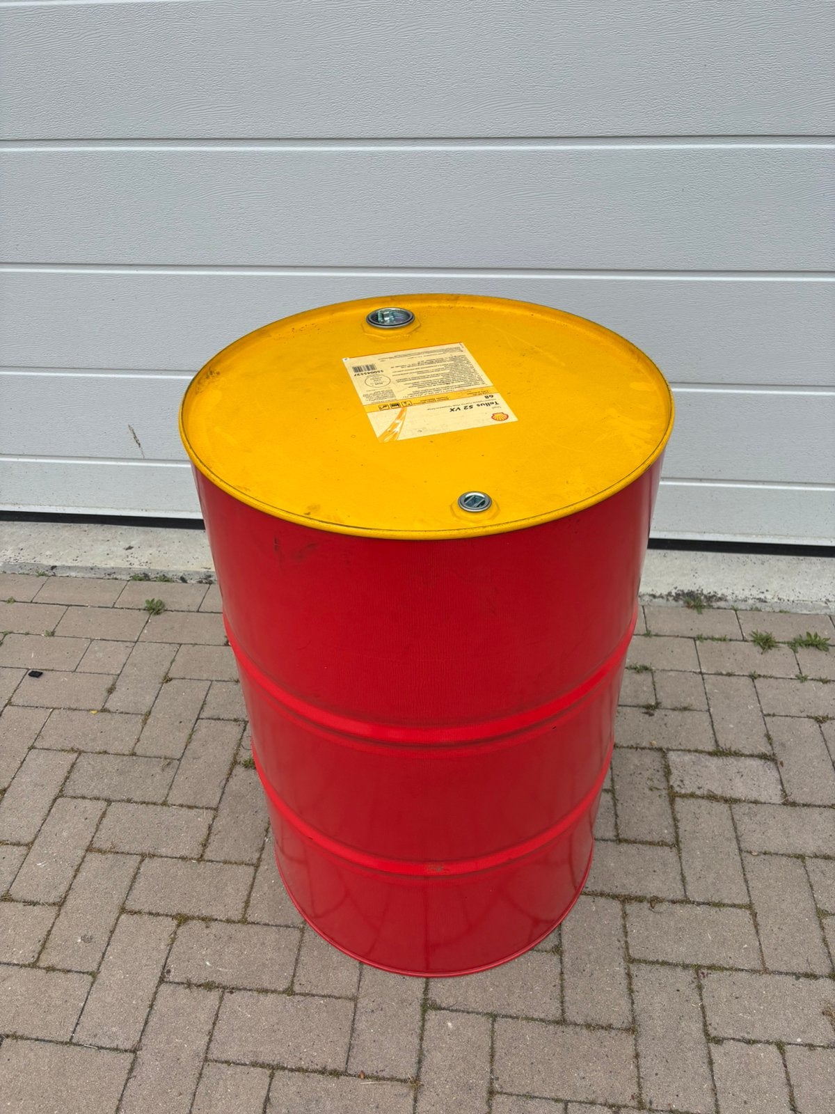 Olievat Shell rood/geel - BBQ, rookton, decoratie, Ophalen, Gebruikt