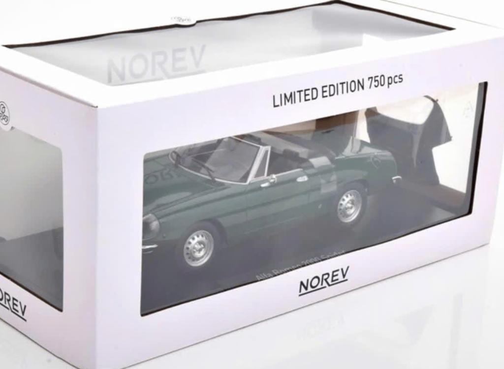 Alfa Romeo 2000 Spider '78 Groen L. Ed. 1/18 NOREV R. 187881, Verzenden, Nieuw, Auto, Norev
