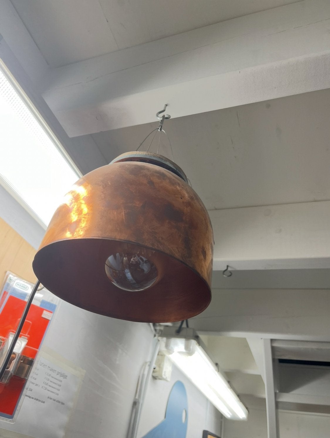 Koperen hanglamp, Ophalen of Verzenden, Nieuw, Overige materialen, Minder dan 50 cm