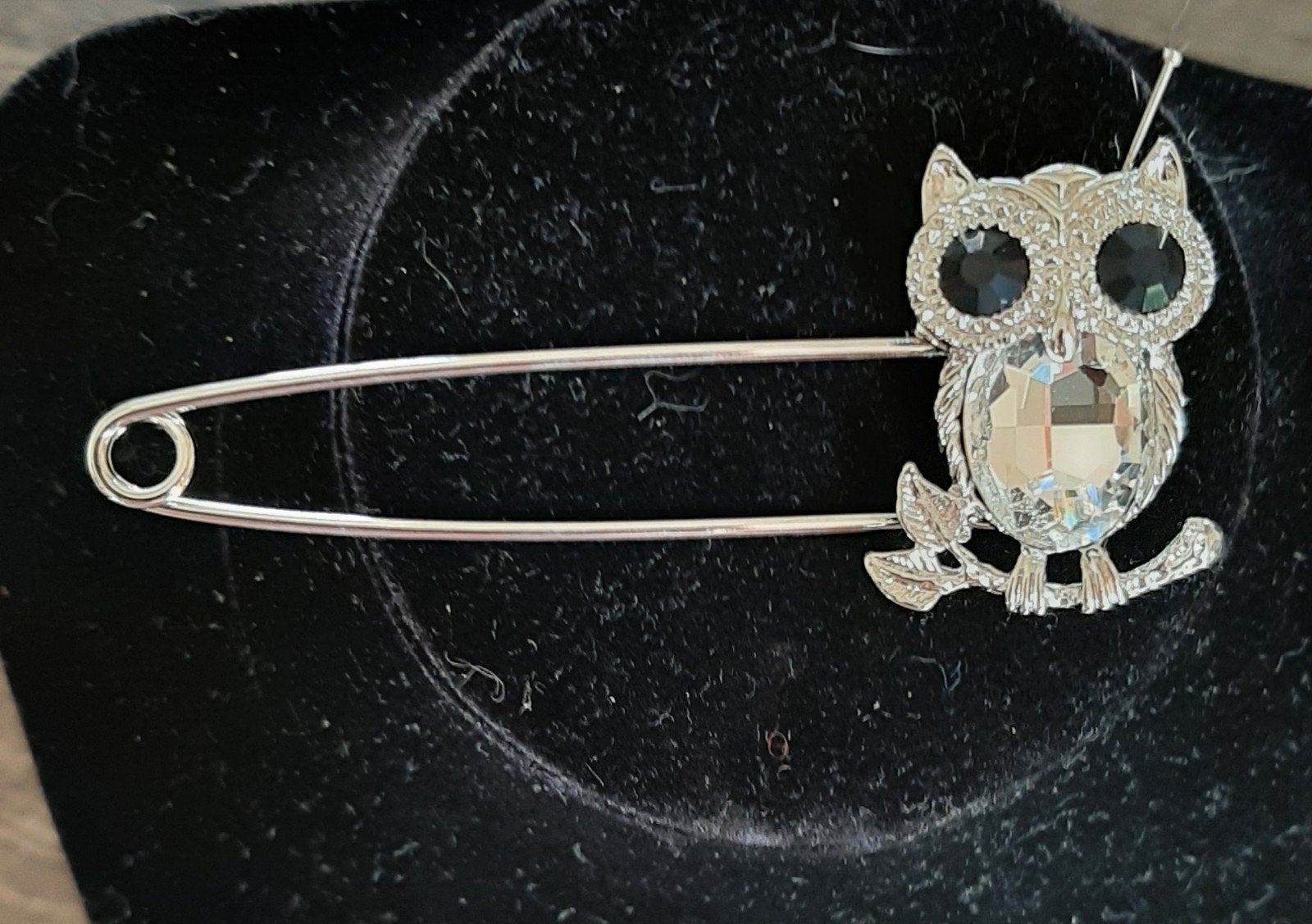 Zilverkleurige uilen speld nieuw 8 cm, Overige materialen, Nieuw, Ophalen of Verzenden, Zilver