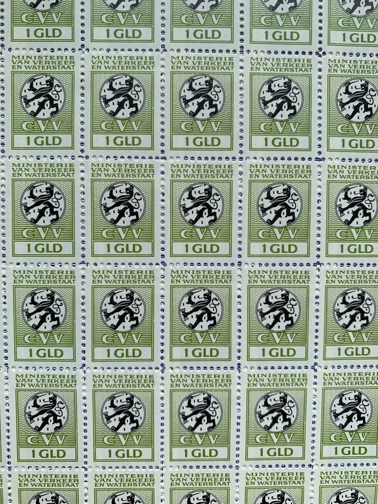 Min. V&W Commissie Vervoers Vergunningen cvv 1GL compl vel, Verzenden, Na 1940, Postfris