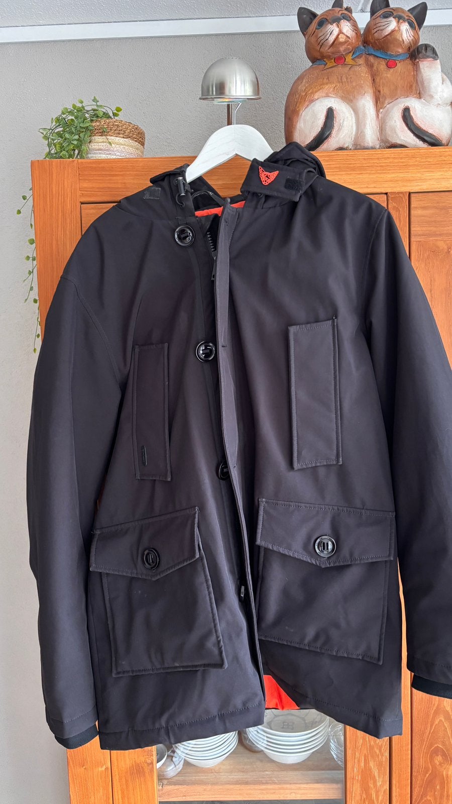 Airforce bomber stoer winterjas zwart maat L, Kleding | Heren, Ophalen, Zo goed als nieuw, Zwart