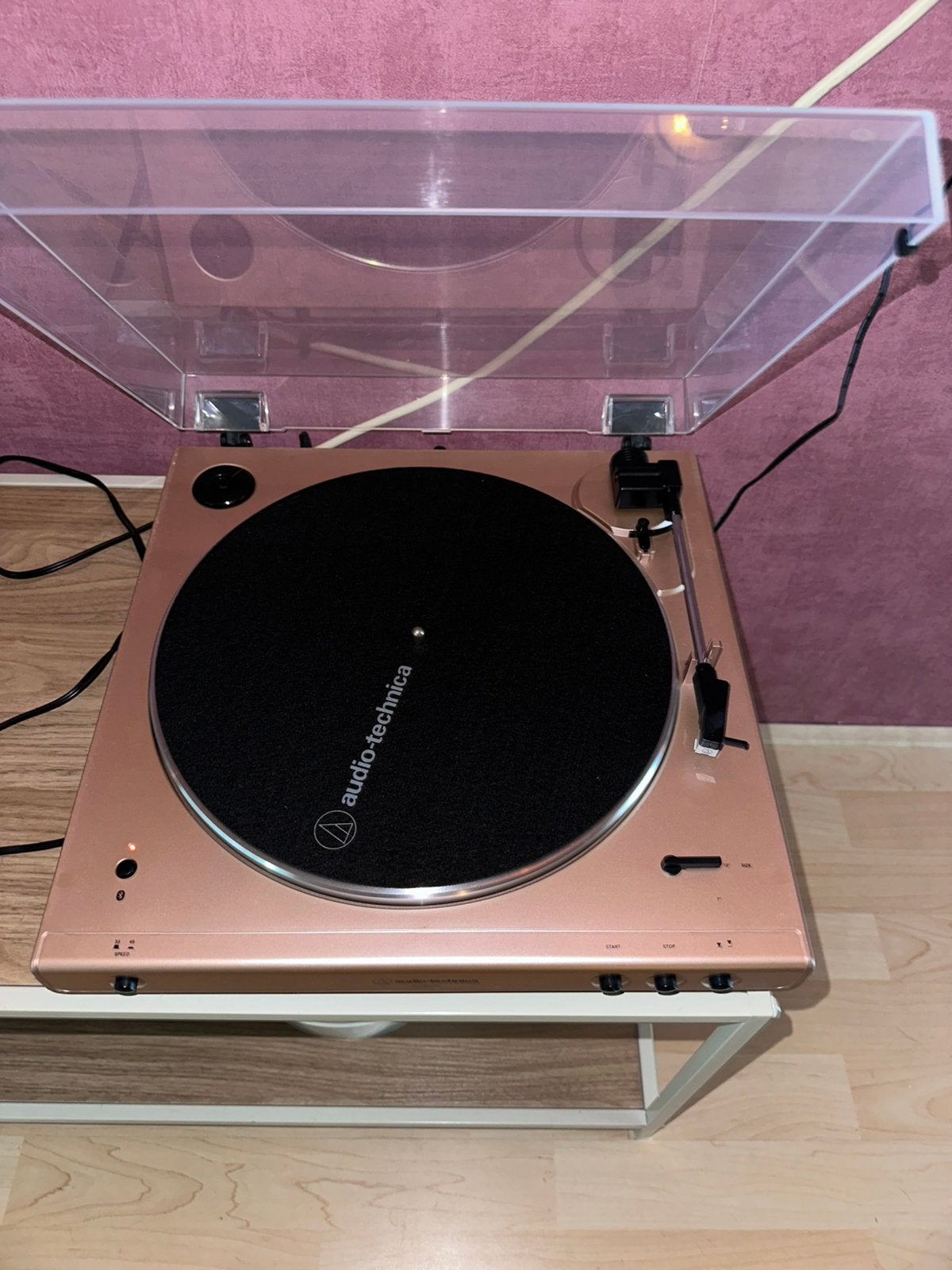Platenspeler Audio-Technica AT-LP60XBT Rosegold, Ophalen, Gebruikt, Platenspeler, Overige merken