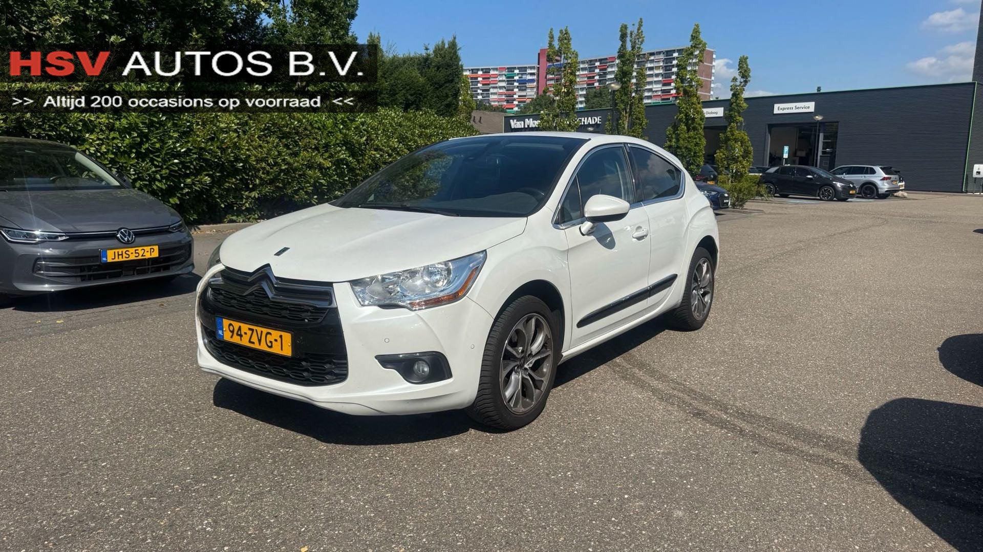 Citroen DS4 1.6 THP Sport Chic navi LM airco org NL, Auto's, Citroën, Voorwielaandrijving, Euro 5, Wit, Bedrijf