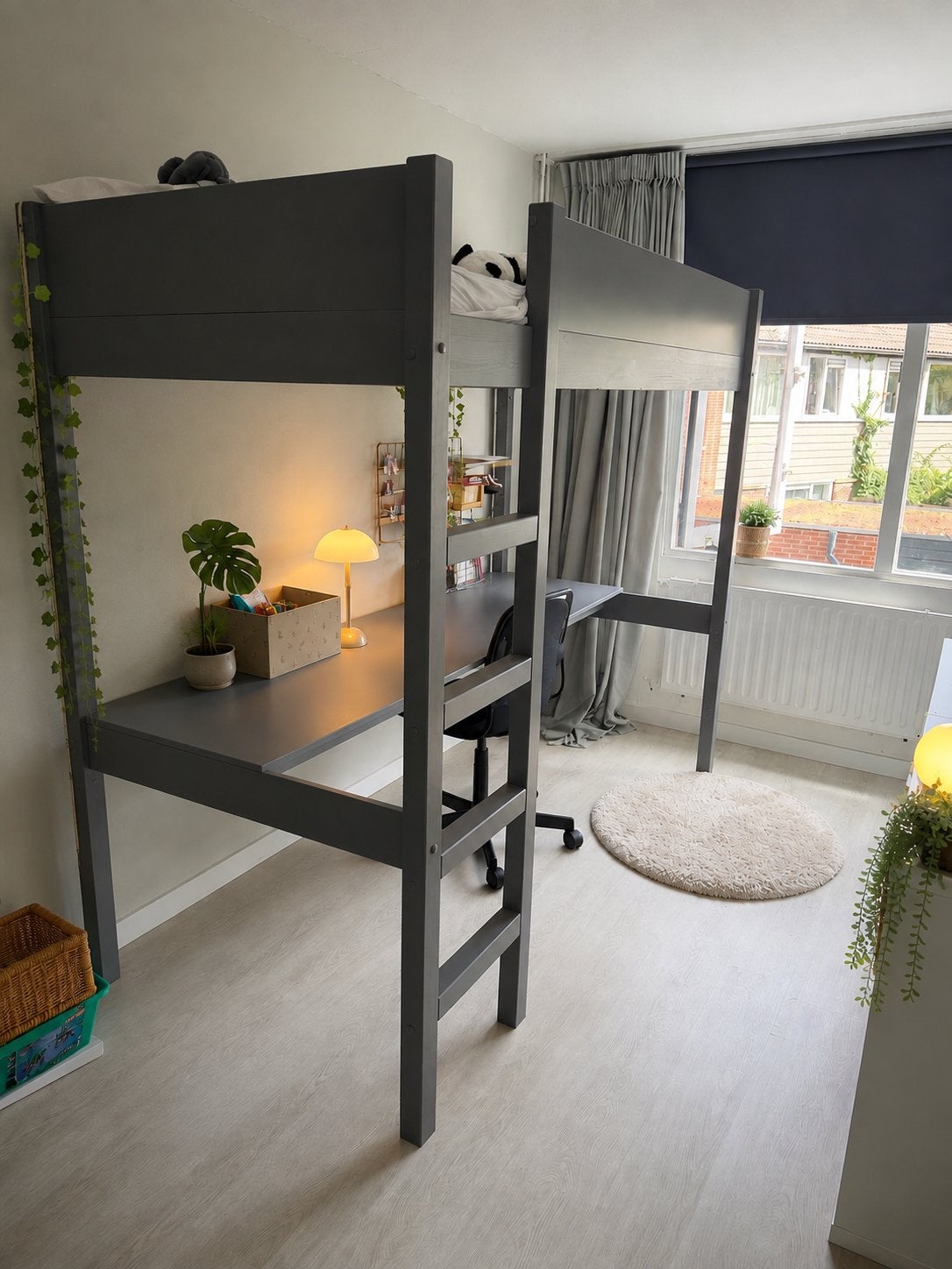 Nous hoogslaper incl charley bureau, Ophalen, Eenpersoons, Zo goed als nieuw, 90 cm