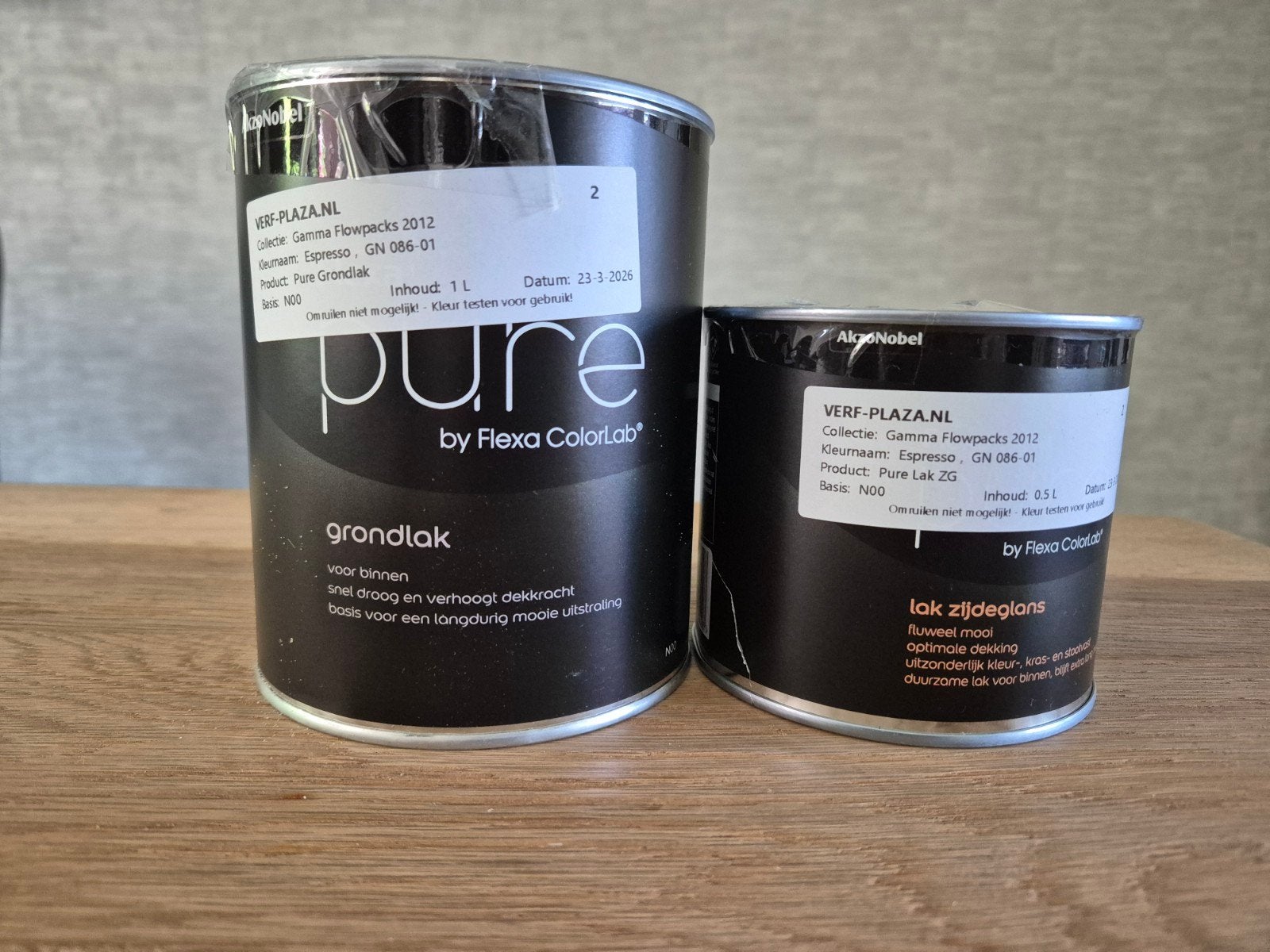 Pure by Flexa ColorLab Grondlak en Lak Zijdeglans Espresso, Ophalen, Bruin, Nieuw, Lak