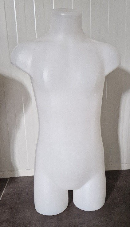 Kinder bovenlijf mannequin wit transparant,, Ophalen, Zo goed als nieuw, Jongen of Meisje