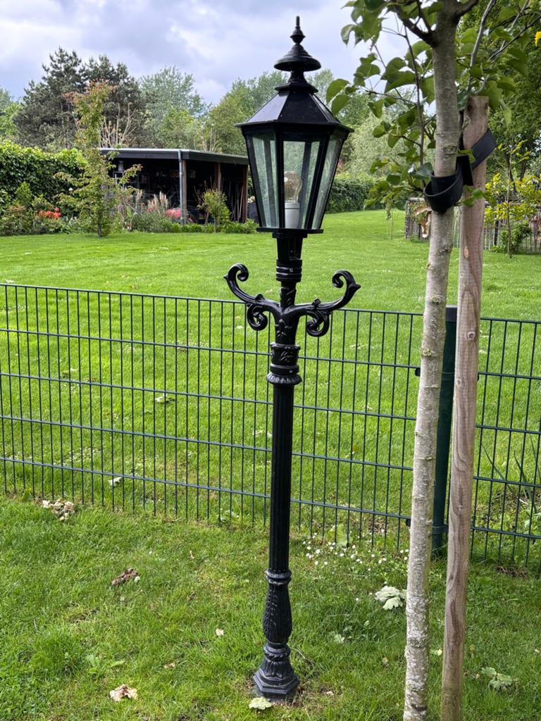 2 aluminium lantaarns, ca. 180 cm hoog, Ophalen, Gebruikt, Aluminium, Staande lamp