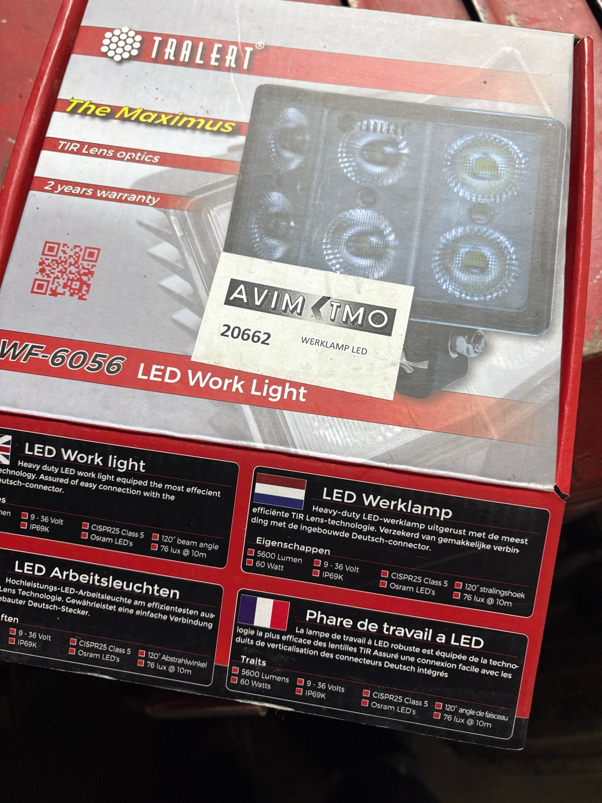 TRALERT LED Werklamp WF-6056 - The Maximus, Ophalen of Verzenden, Nieuw, Universele onderdelen