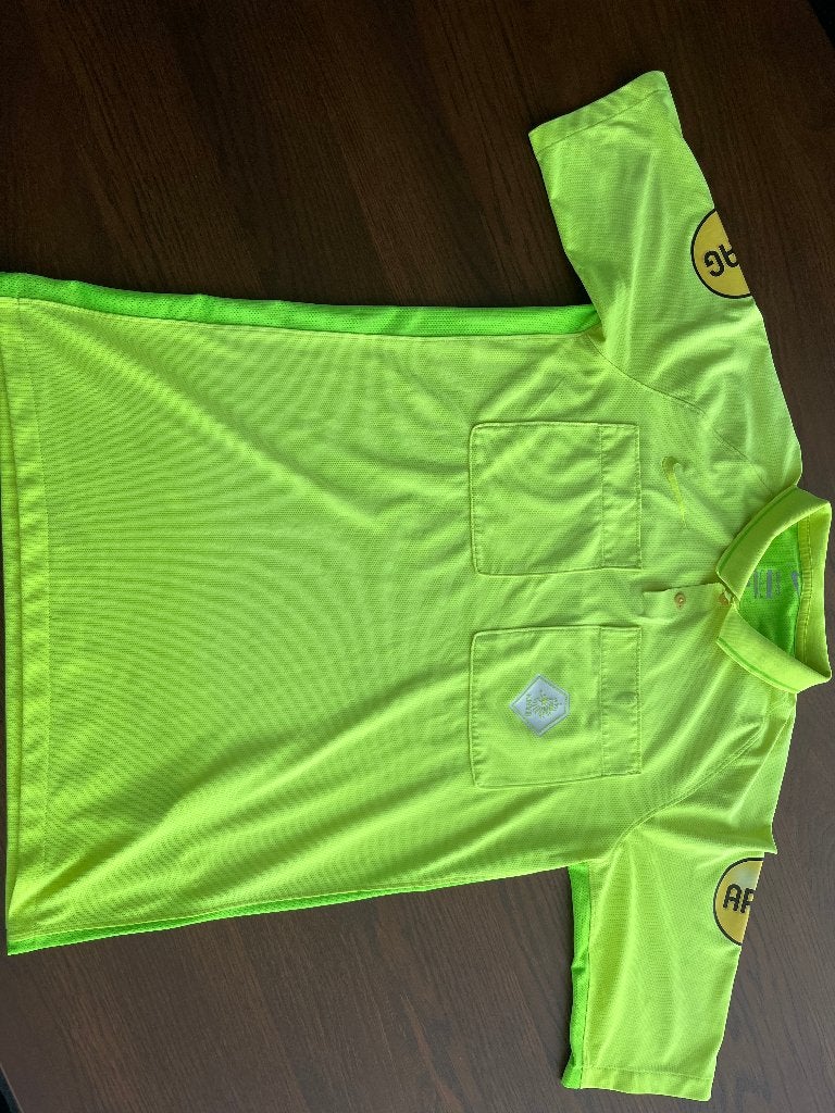 KNVB scheidsrechtershirt geel, Maat 52/54 (L), Geel, Nike, Ophalen of Verzenden