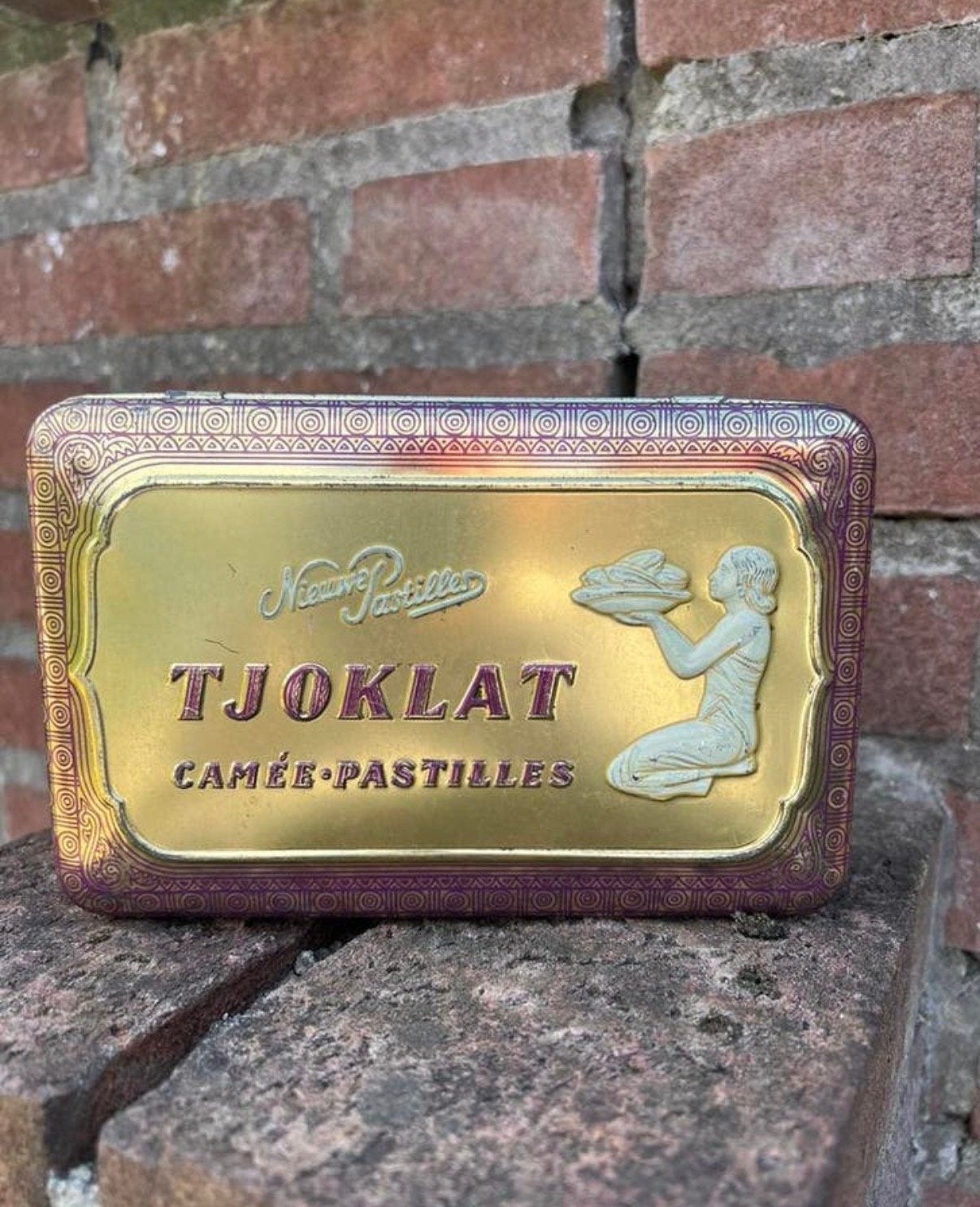 Vintage Tjoklat Camée Pastilles blik, Verzamelen, Blikken, Ophalen of Verzenden, Gebruikt, Overige, Overige merken