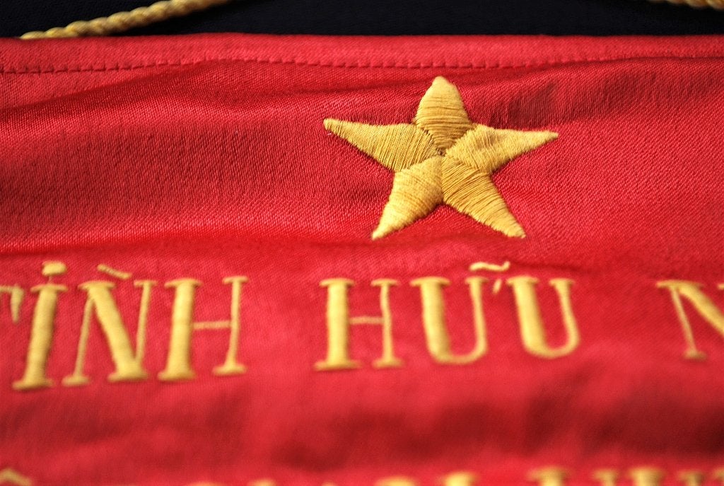 Vaandel Communistisch Vriendschap tussen Vietnam Hongarije, Ophalen of Verzenden