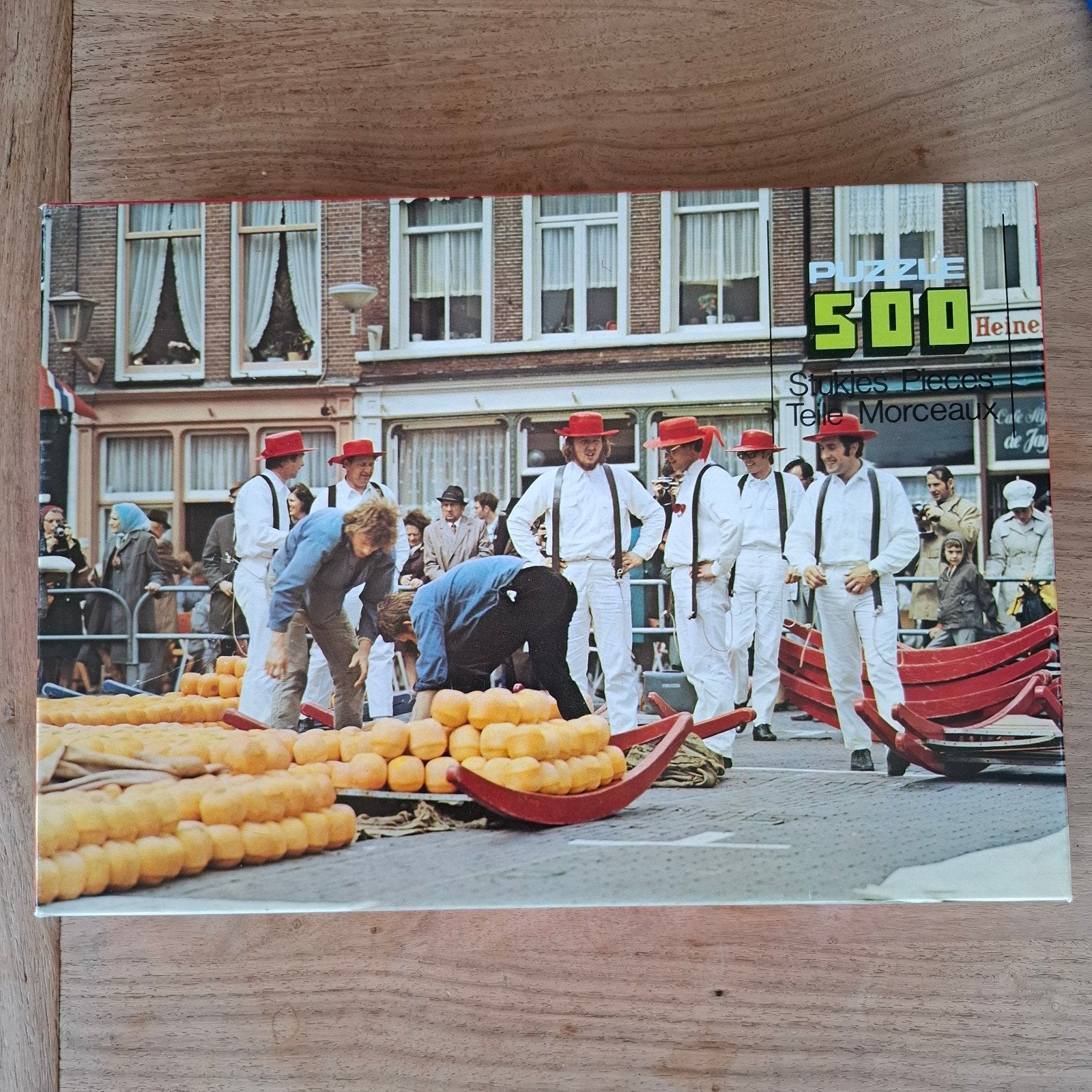 puzzel kaasmarkt alkmaar, Ophalen of Verzenden, 500 t/m 1500 stukjes, Zo goed als nieuw, Legpuzzel
