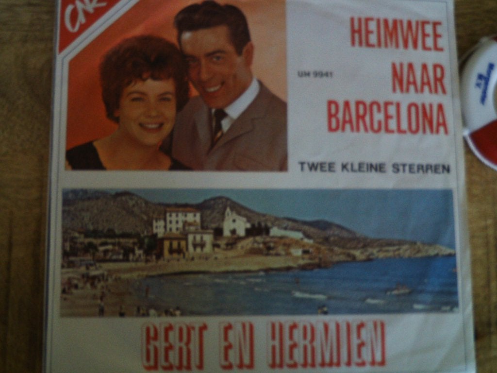 Gert en Hermien - Heimwee naar Barcelona  5a, Cd's en Dvd's, Vinyl Singles, 7 inch, Ophalen of Verzenden, Zo goed als nieuw, Fotohoes