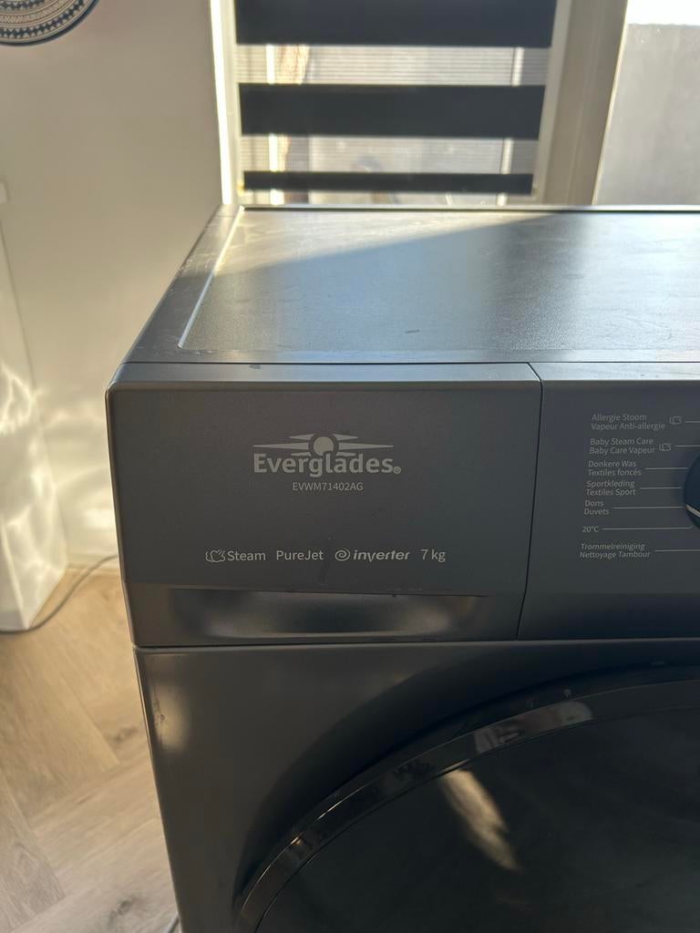 Everglades Wasmachine EVWM71402AG - 7kg - 1,5 jaar oud, Ophalen, Zo goed als nieuw, 85 tot 90 cm, 1200 tot 1600 toeren