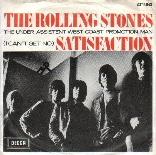 Vinyl 7' The Rolling Stones – (I Can't Get No) Satisfaction), Gebruikt, 7 inch, Ophalen of Verzenden, Beschermende buitenhoes