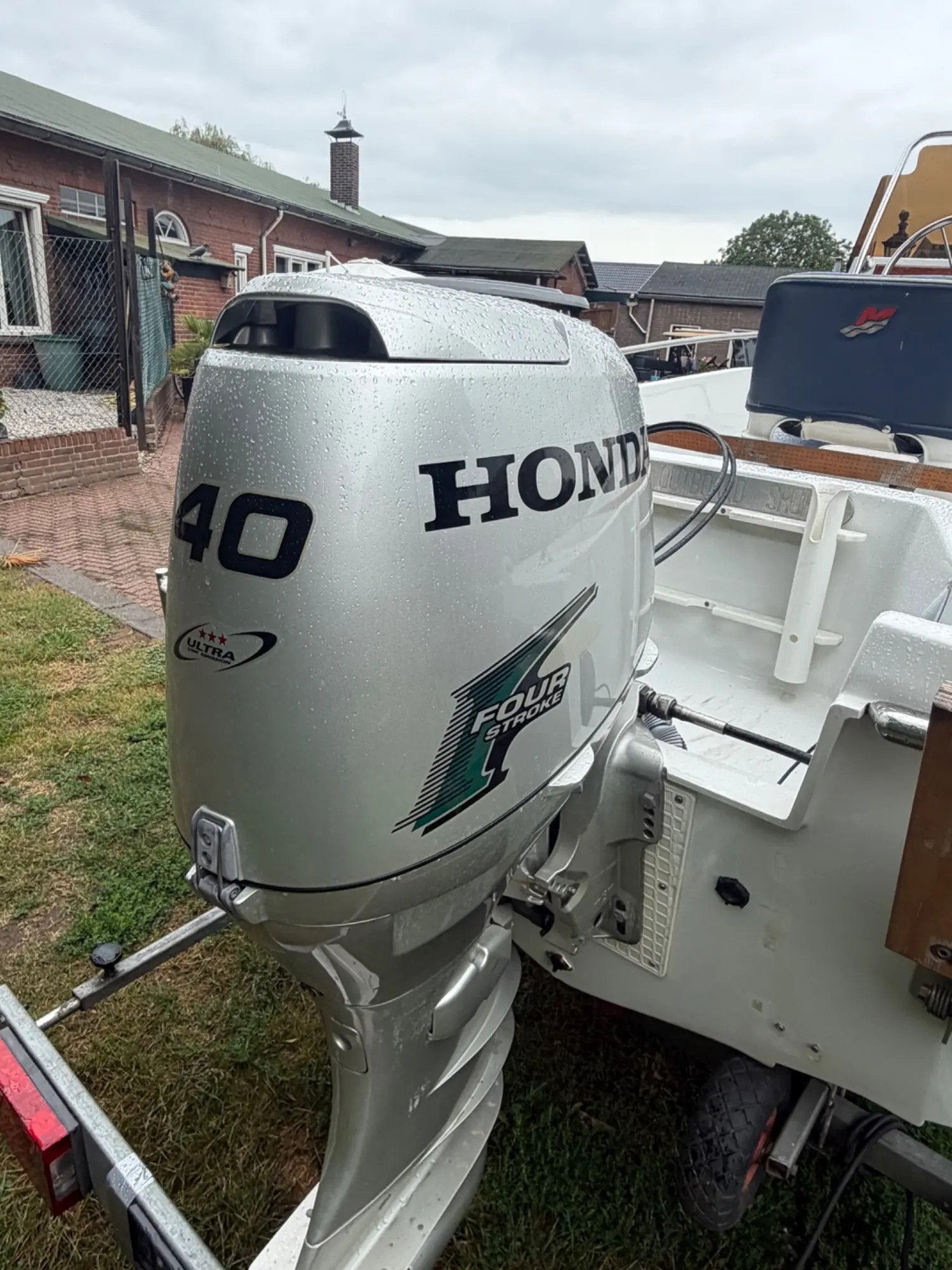 Elan 450 Inc Honda 40pk en trailer in nieuwstaat, Overige merken, Gebruikt, Overige brandstoffen, 5 m