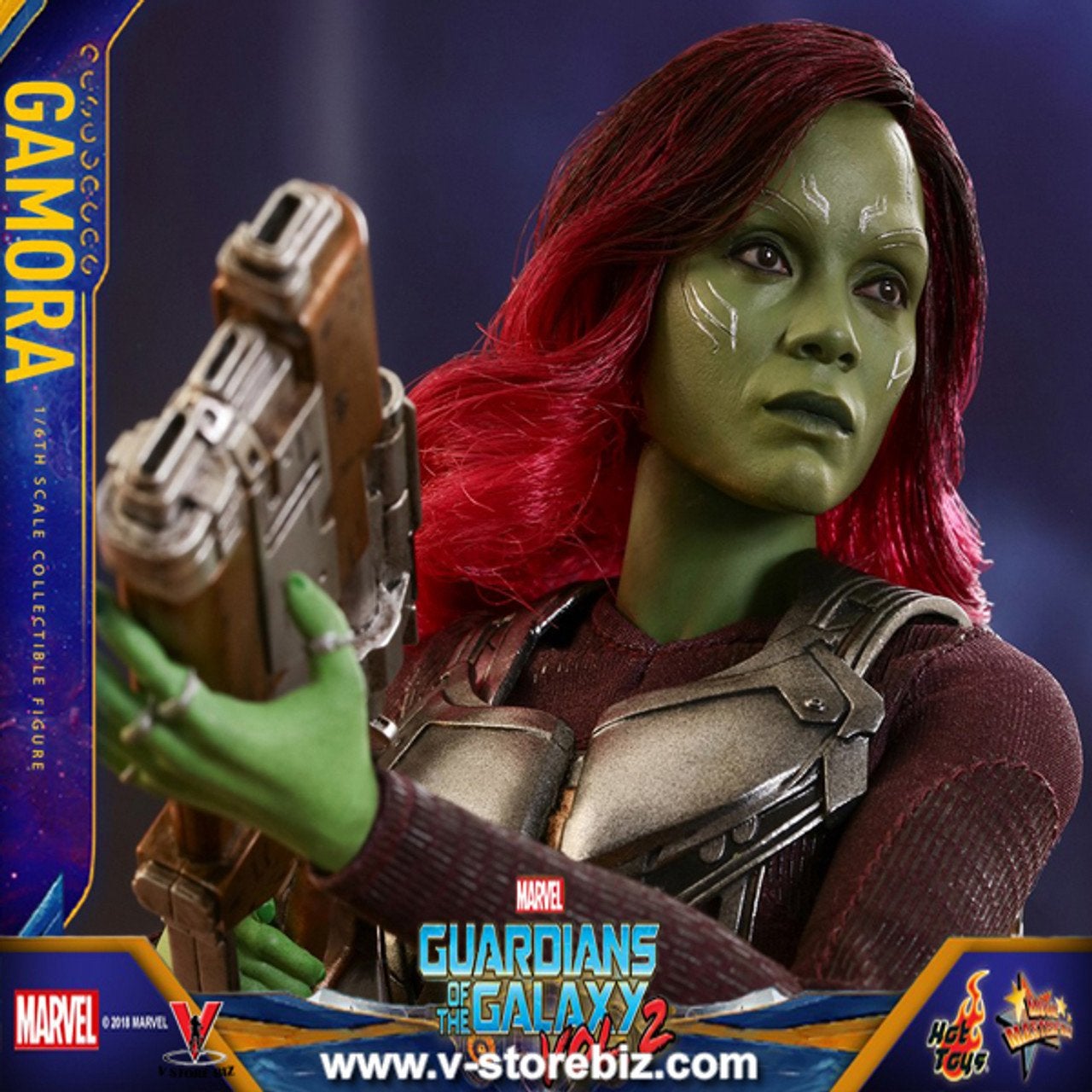 Hot toys Gamora van Guardian of the Galaxy 2, Ophalen, Zo goed als nieuw, Actiefiguur of Pop