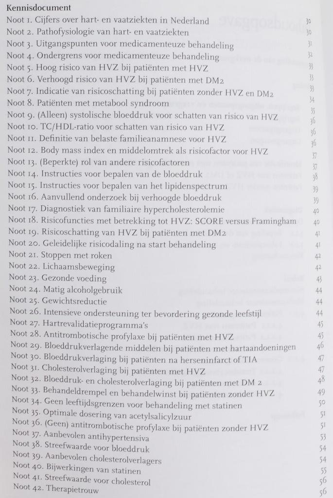 Richtlijn Cardiovasculair risicomanagement (CVRM) 2006, Verzenden, Beta, Gelezen, HBO