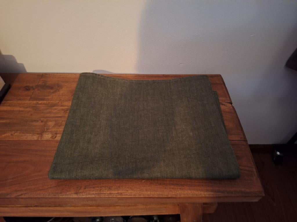 Groene katoenen tafelloper Chauddevant 130x50 cm, Ophalen, Zo goed als nieuw, Rechthoek, Binnen