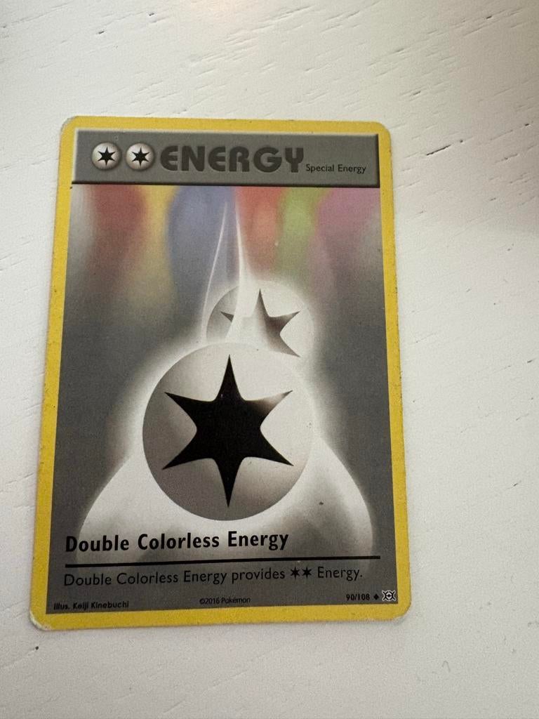 Zeldzame Double Colorless Energy Pokémon Kaart (Oud), Verzenden, Gebruikt, Losse kaart
