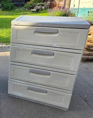 Keter Tuinkast met 4 lades - 90x65x45 cm, Ophalen of Verzenden, Kunststof, Overige typen