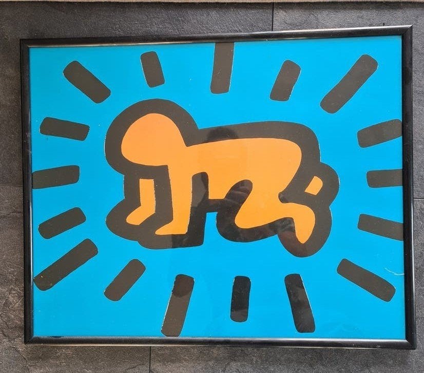 STUNTPRIJS !!!! SCHILDERIJ KEITH HARING 50x40 NU 5 EURO !!, Ophalen of Verzenden