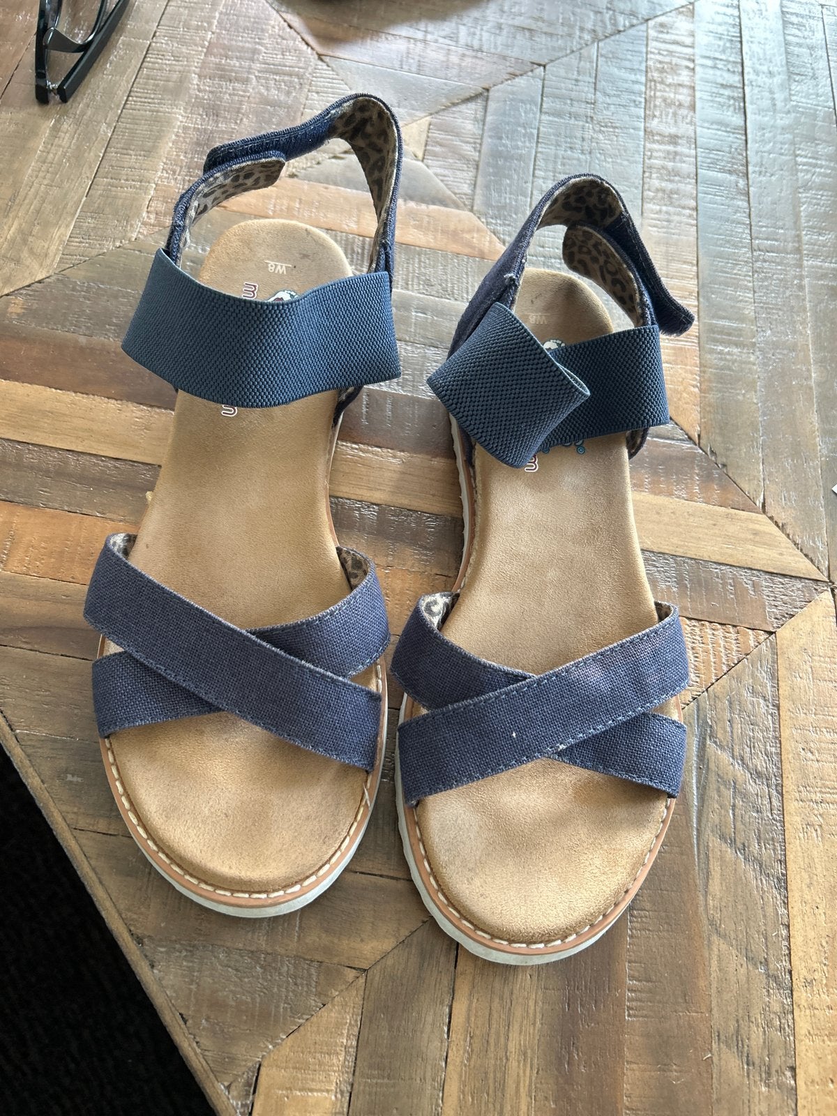 Bobs from Skechers sandalen met memory foam, Kleding | Dames, Schoenen, Ophalen of Verzenden, Gedragen, Blauw, Sandalen of Muiltjes