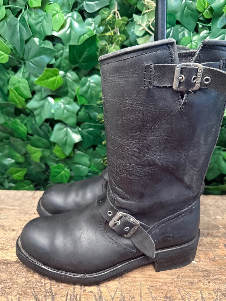 Bijna Nieuwe Biker Boots van Sendra maat 42, Sendra, Zwart, Boots, Nieuw