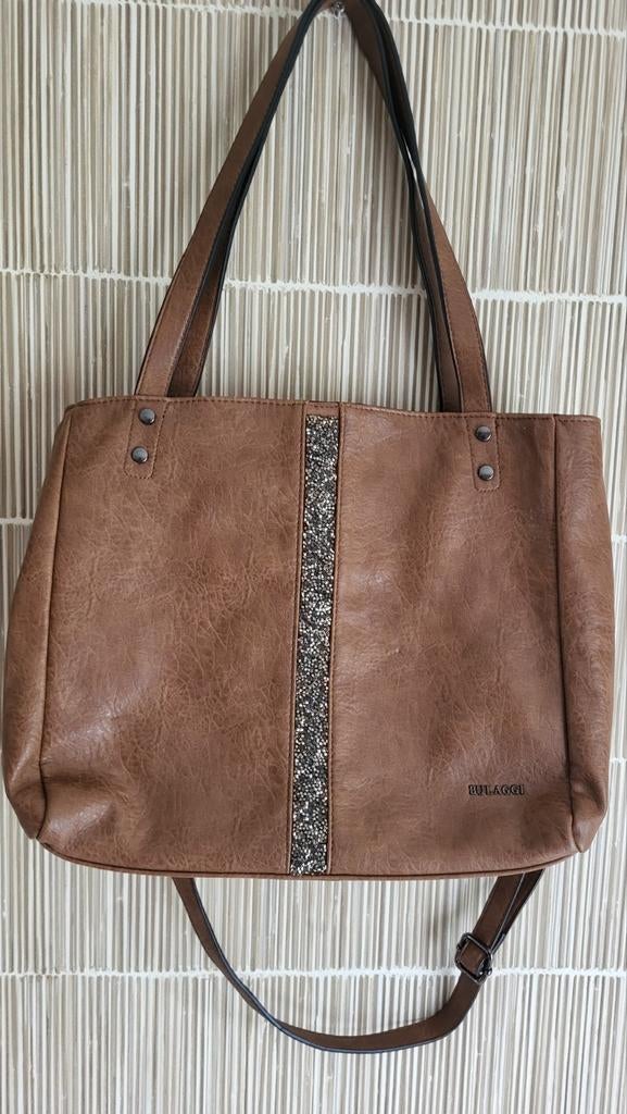 Bulaggi Damestas Cognac met Glitteraccent en Schouderriem, Ophalen of Verzenden