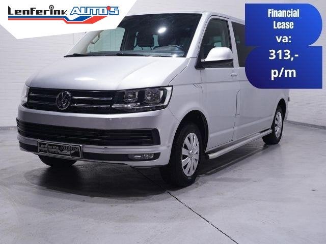 Volkswagen Transporter 2.0 TDI 150 pk L2 Dubbel Cabine Airco, Auto's, Stof, Gebruikt, 4 cilinders, 150 pk