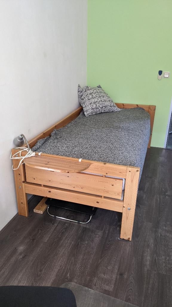 LIFETIME basisbed 90 bij 200 + halfhoogslaper INEEN, Ophalen, Gebruikt, Halfhoogslaper
