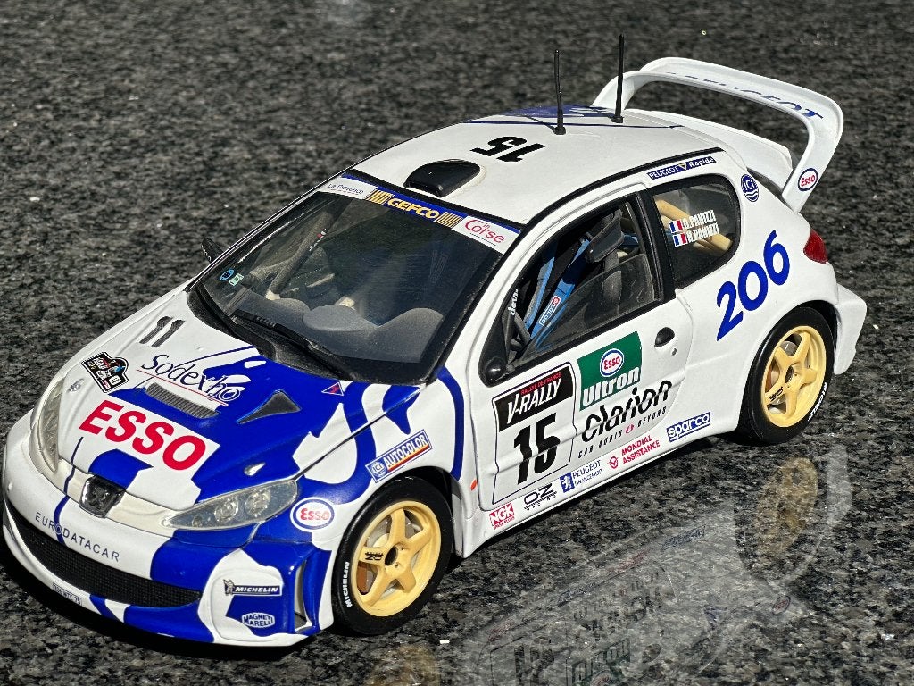 Peugeot 206 WRC, Solido 1 op 18, Hobby en Vrije tijd, Modelauto's | 1:18, Verzenden, Zo goed als nieuw, Auto, Solido