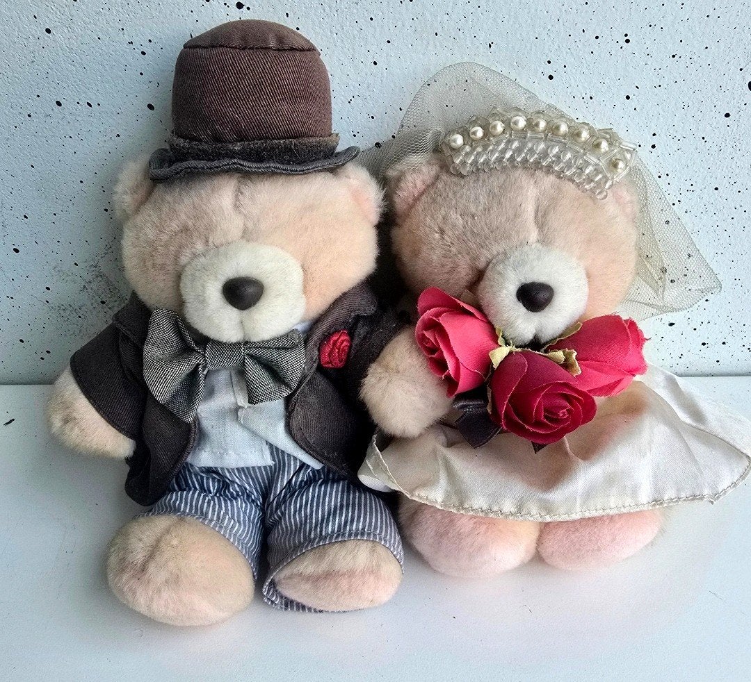Vintage bruidspaar Forever Friends, Ophalen of Verzenden, Beer