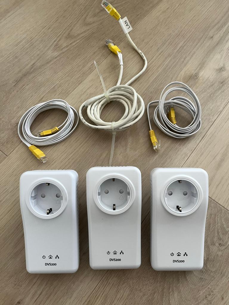 KPN DVS200 Powerline Adapters met LAN-kabels, Ophalen of Verzenden, Gebruikt