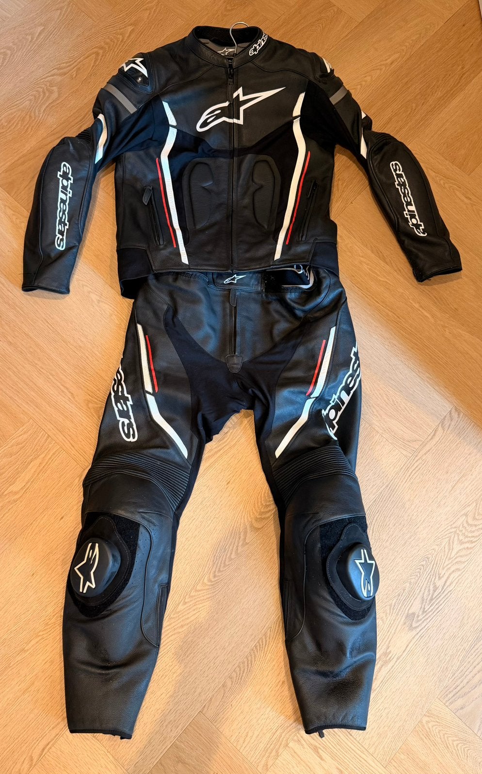 Alpinestars 2-delig leren motorpak | Maat 50 | ZGAN, Ophalen of Verzenden, Tweedehands, Heren, Combipak